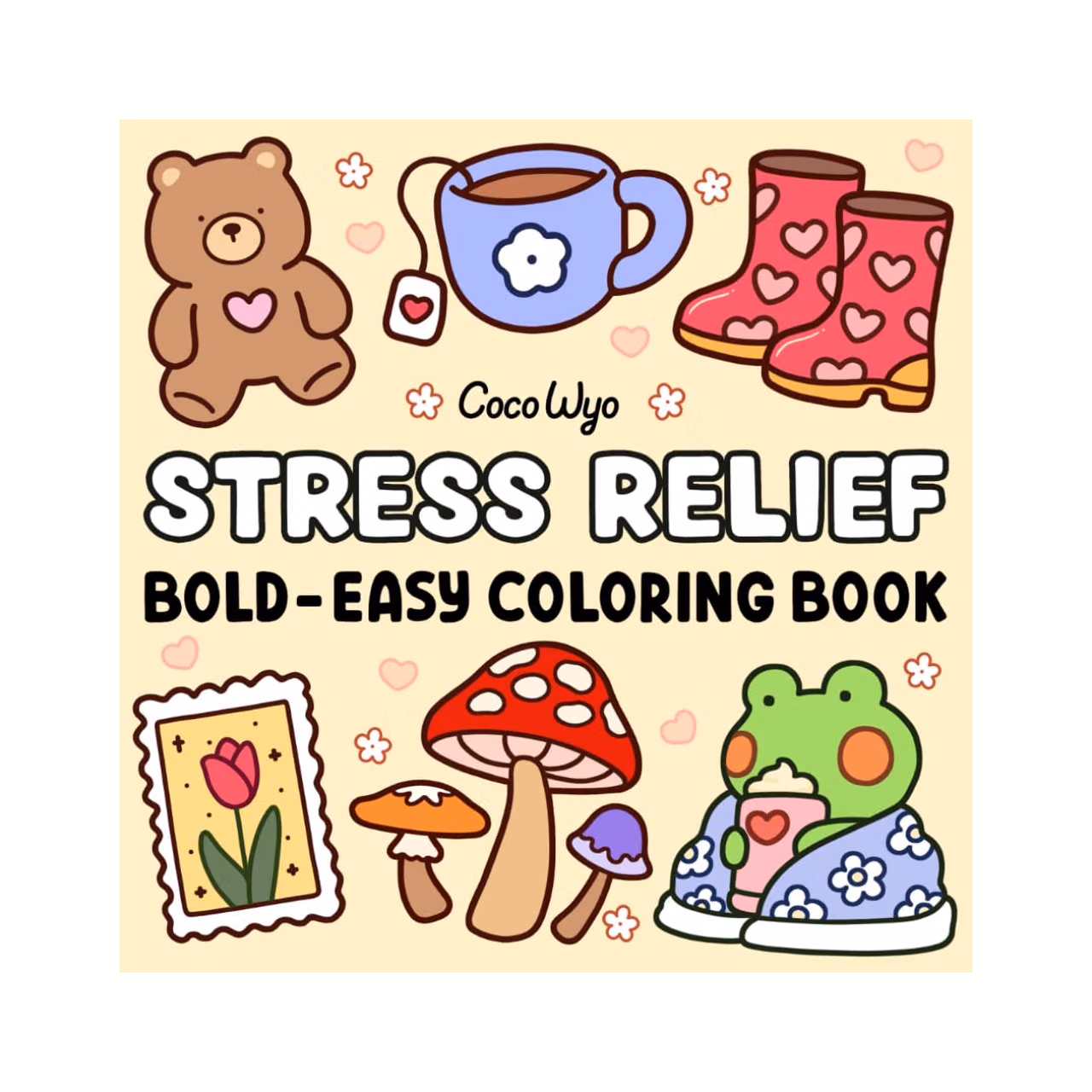 Stress Relief — Bold & Easy Coloring Book